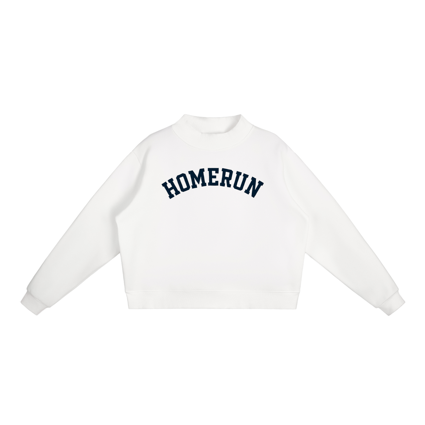 Homerun Essential Fleece Mock-Neck Crew Sweatshirt
