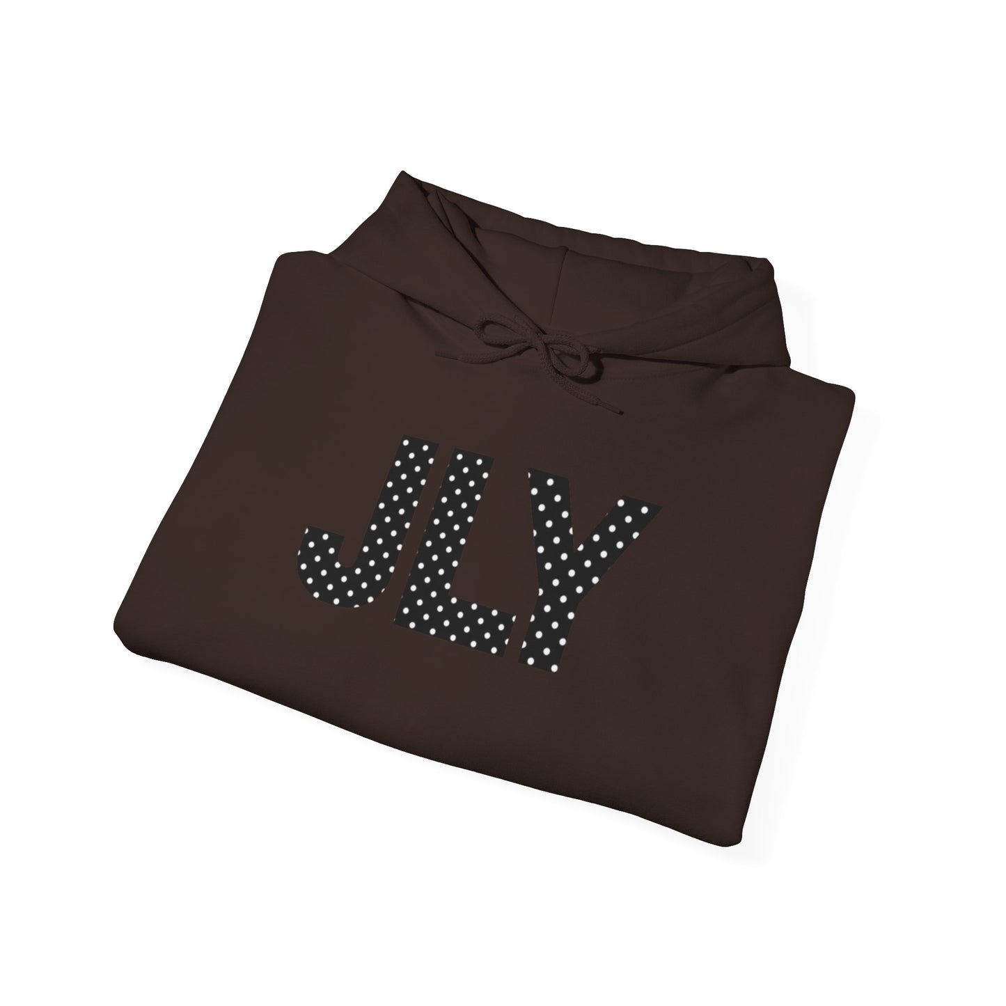 JLY Polka Dot Initials Hoodie — Personalized Monogram Pullover