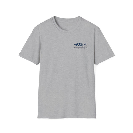 Nautical Fish Graphic T-Shirt — “made gracefully co” Coastal Casual Tee