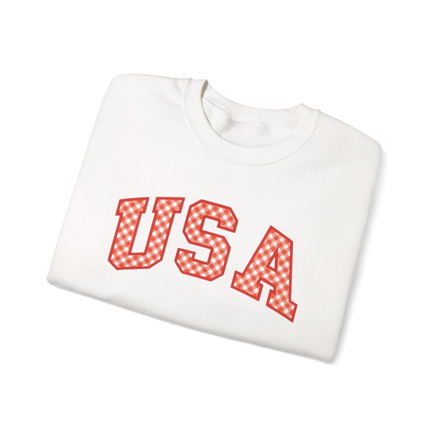 USA Checkered Crewneck Sweatshirt