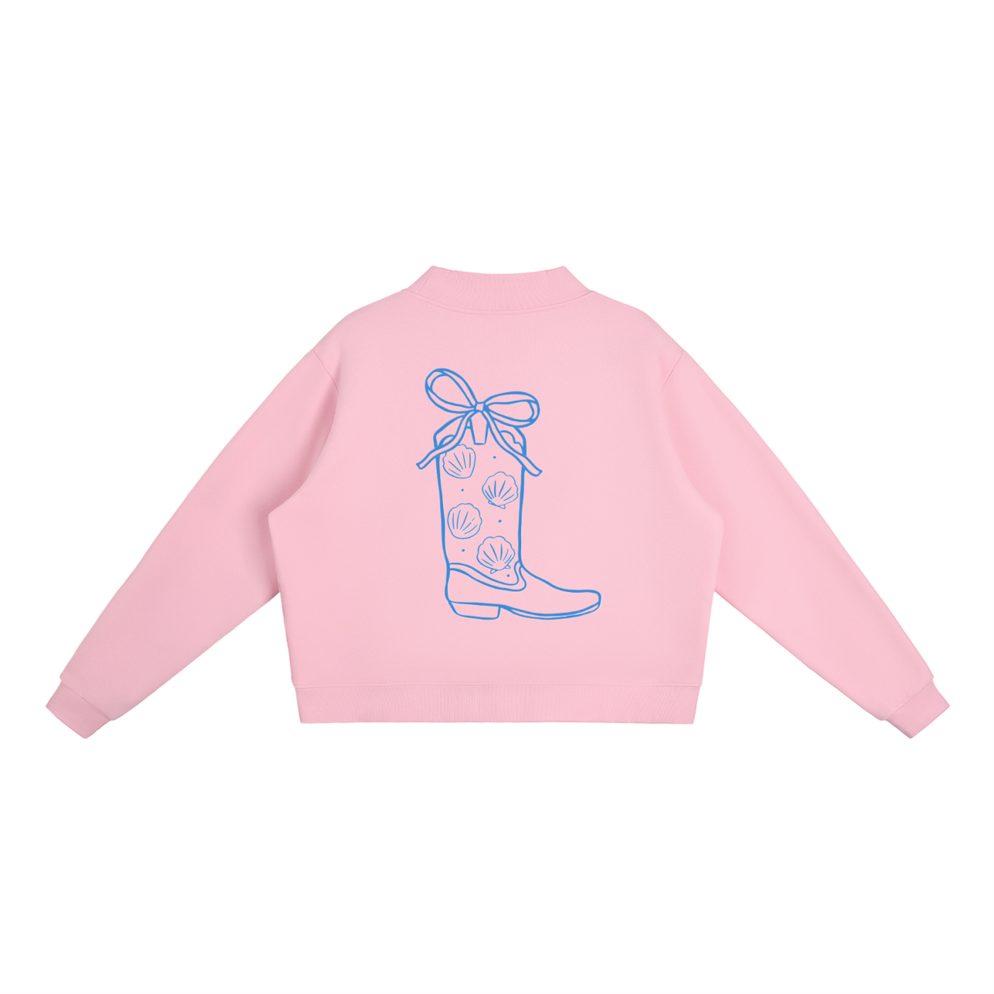 Coastal Boot Essential Fleece Mock-Neck Crew Sweatshirt