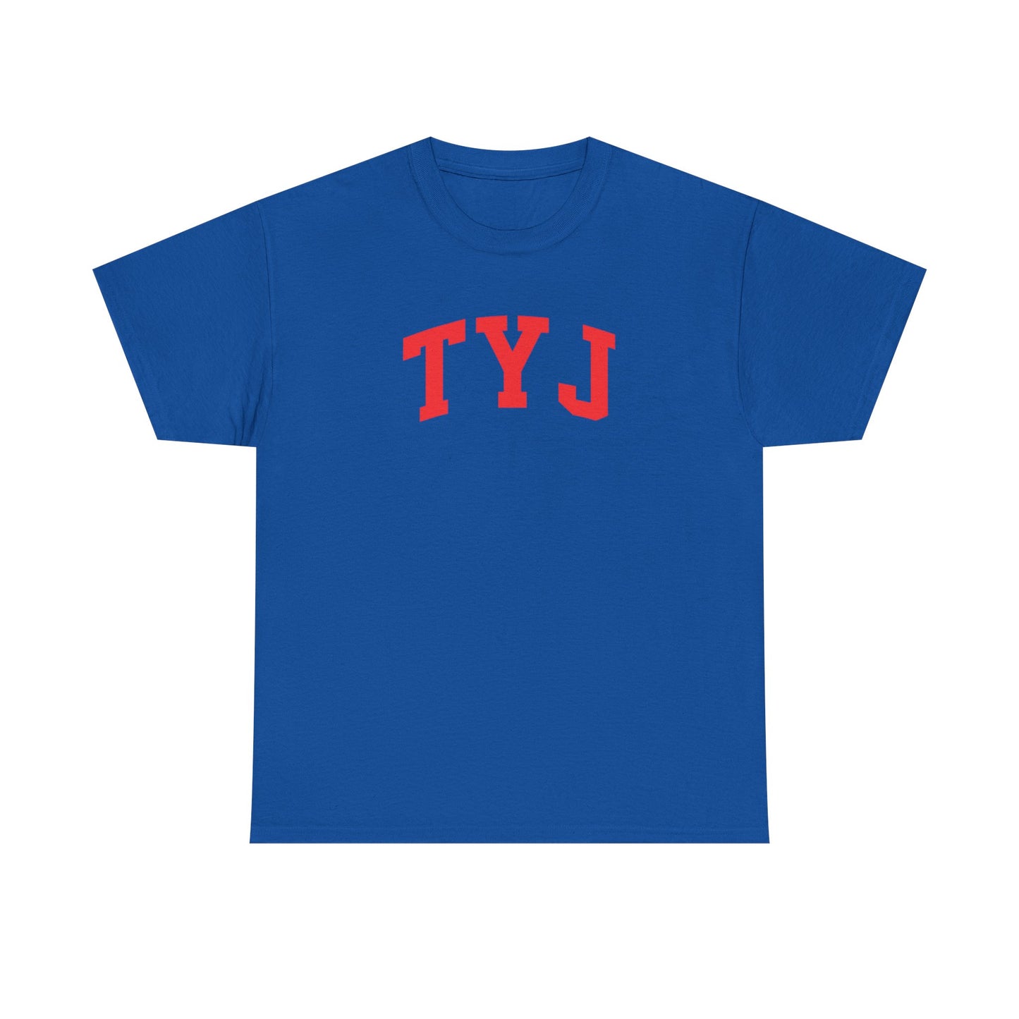 TYJ Arch Logo T-Shirt — Minimal Red College-Style Tee