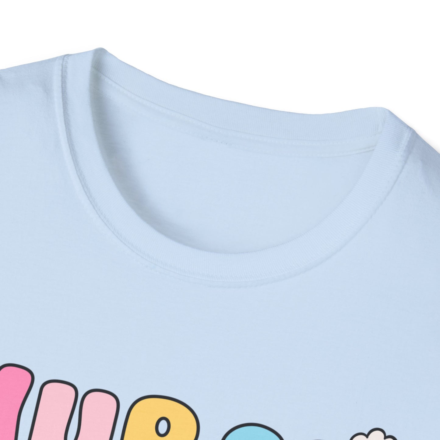Nurse Daisy Retro Bubble Letter T-Shirt — Cute Pastel Floral Nursing Tee