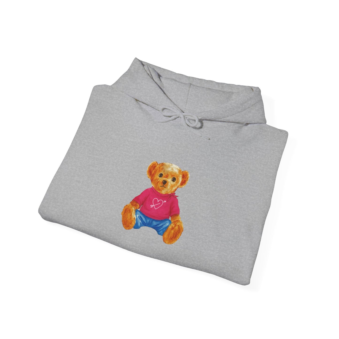 Teddy Bear Graphic Hoodie - Cute Retro Plush Bear Shirt