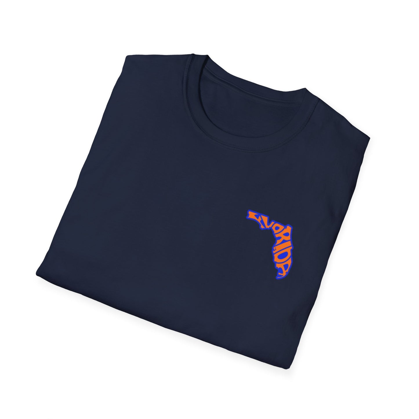 Florida State Outline T-Shirt — Orange & Blue 'Florida' Graphic Tee