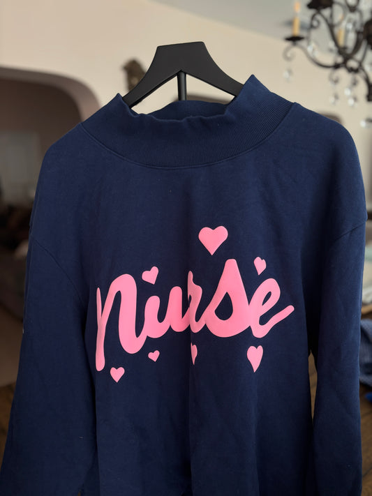 NURSE HEARTS MOCK NECK L/XL