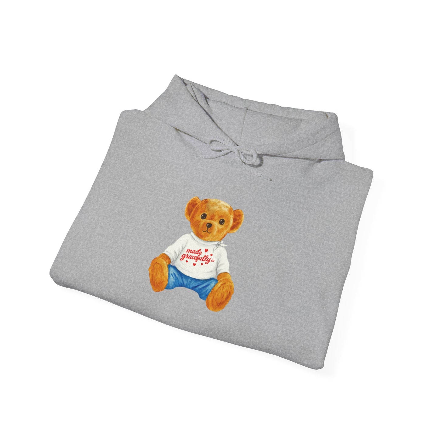 Made Gracefully Co. Teddy Bear Graphic Hoodie — Cute Vintage Bear Shirt