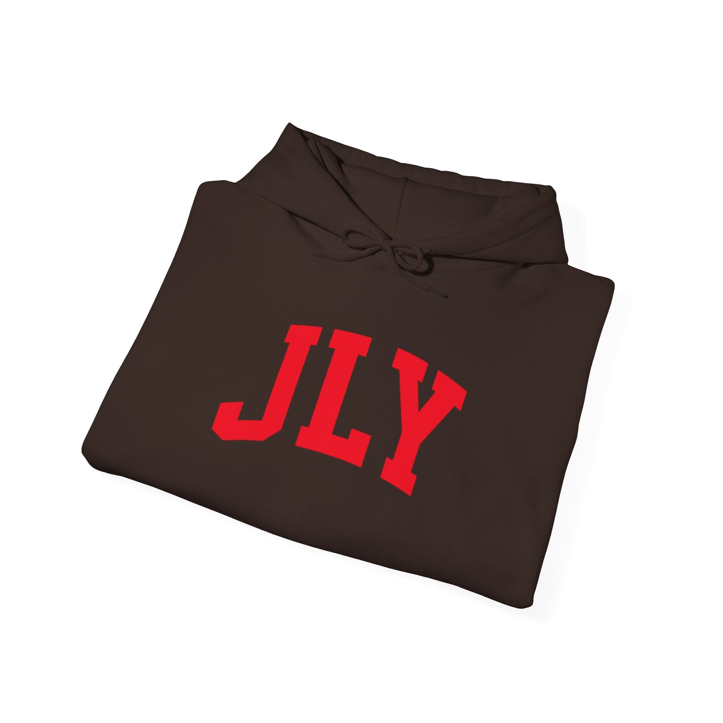JLY Red Arch Hoodie — Minimal Collegiate Pullover