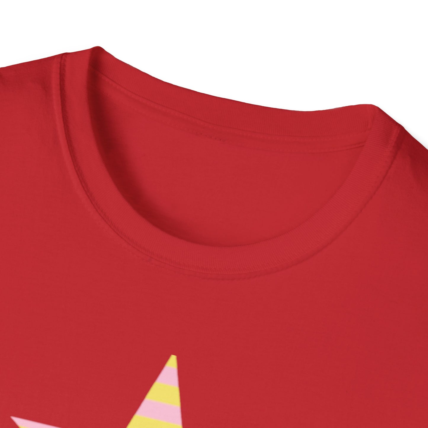 Star Stripe Tee — Pastel Pink & Yellow Graphic T-Shirt