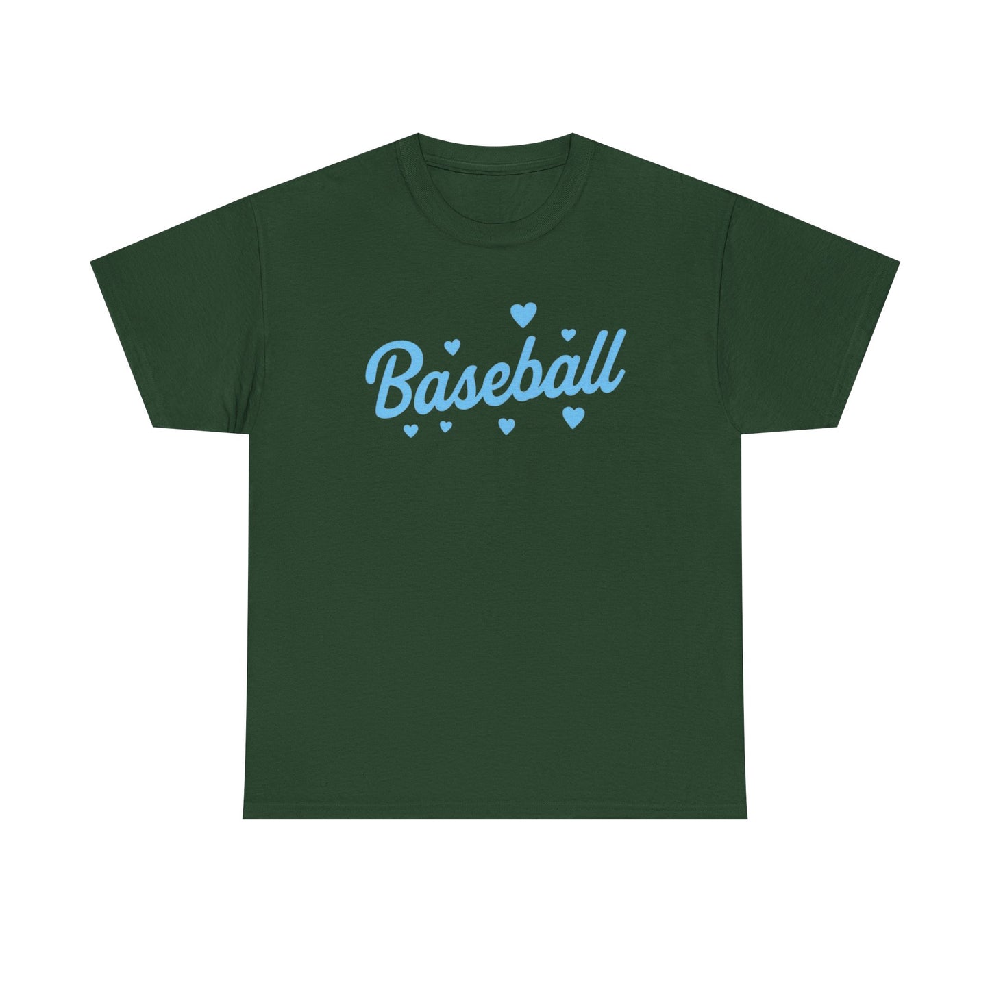 Baseball Heart Tee — Cute Script Baseball Shirt for Fans & Players