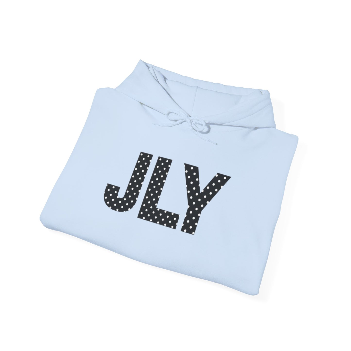 JLY Polka Dot Initials Hoodie — Personalized Monogram Pullover