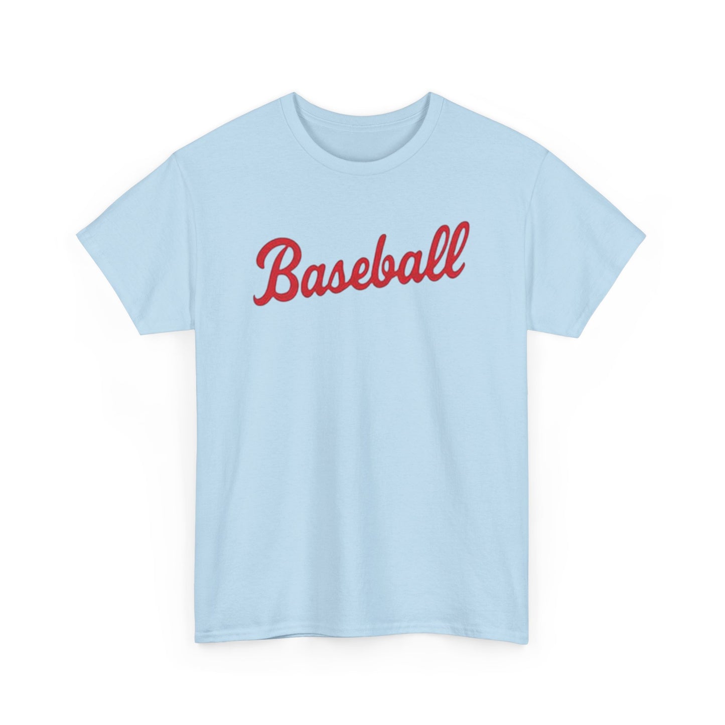 Baseball Script Tee — Retro Red Baseball T‑Shirt