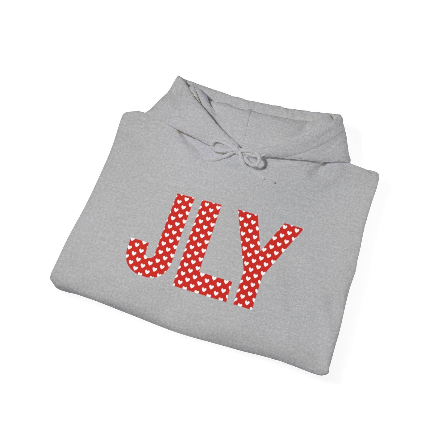 JLY Polka Dot Hoodie – Cute Red Lettering Pullover
