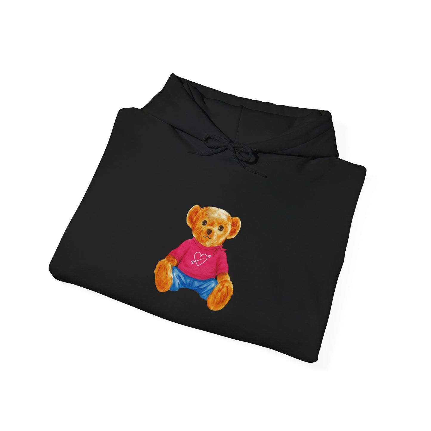 Teddy Bear Graphic Hoodie - Cute Retro Plush Bear Shirt
