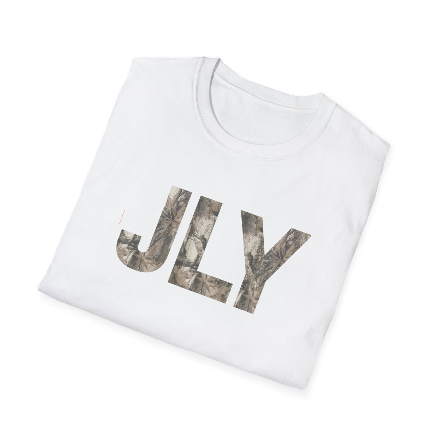 JLY Camouflage Initials T-Shirt — Camo Monogram Graphic Tee