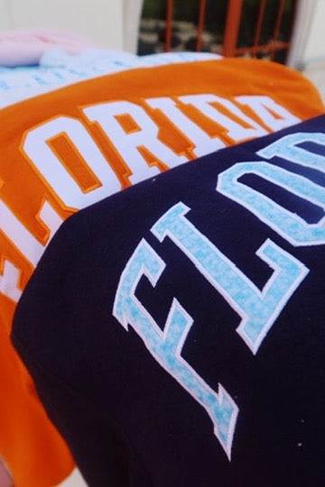 FLORIDA- NAVY AND SKY TIE DYE MOCK NECK