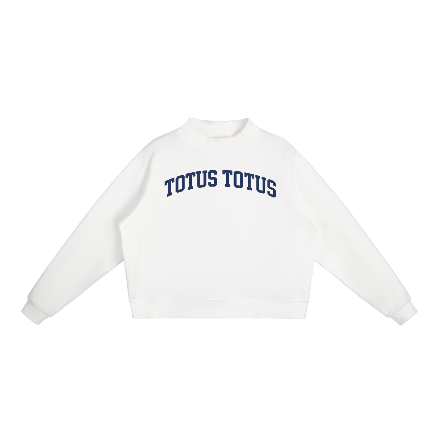 Totus Totus Essential Fleece Mock-Neck Crew Sweatshirt
