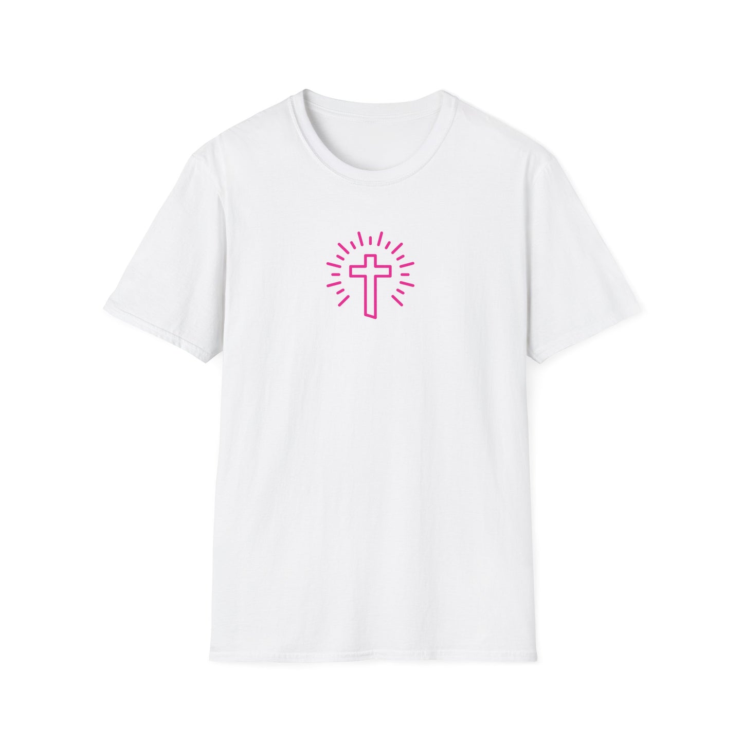 Christian Cross T-Shirt — Pink Radiant Faith Tee