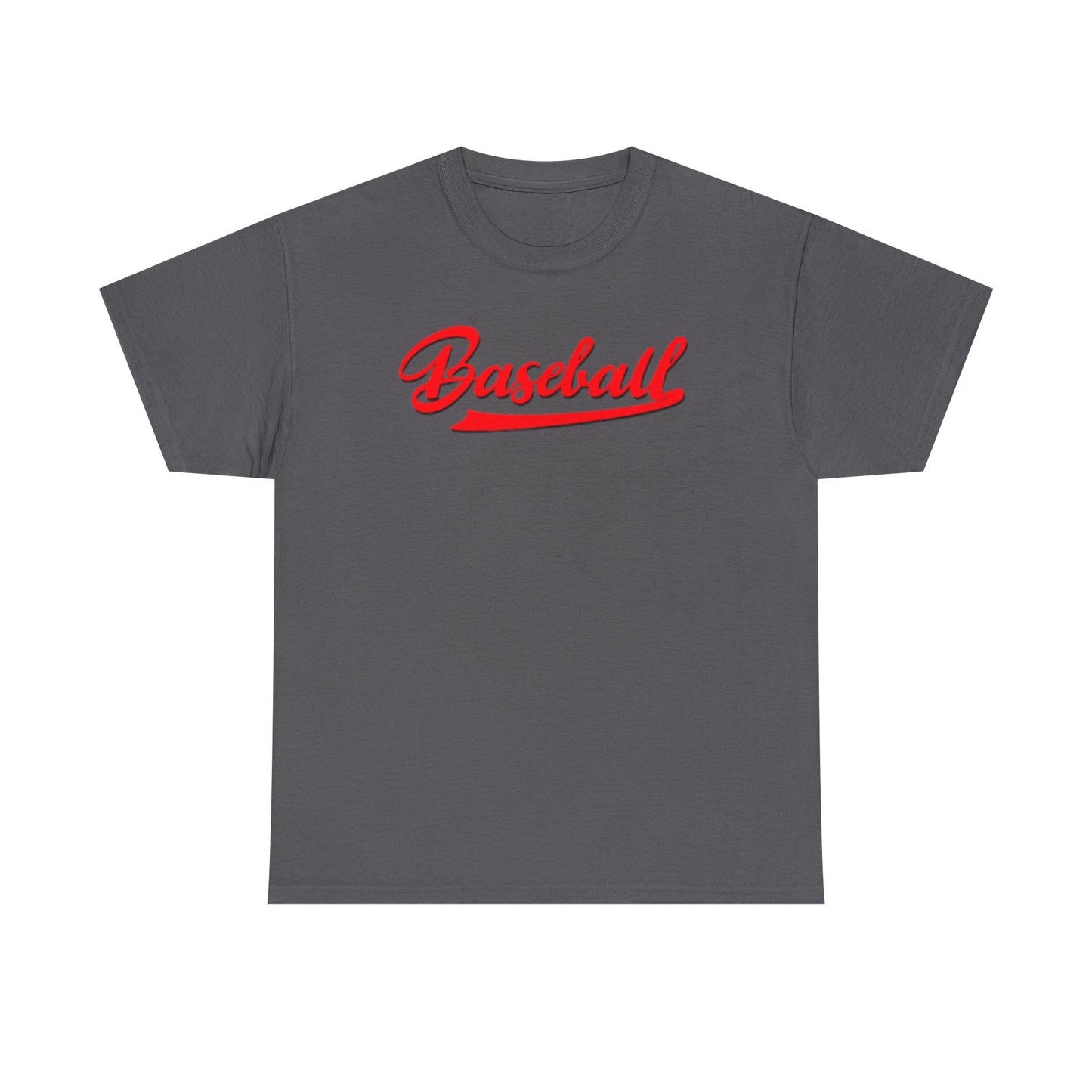 Baseball Script Tee — Red Vintage Baseball Logo T-Shirt