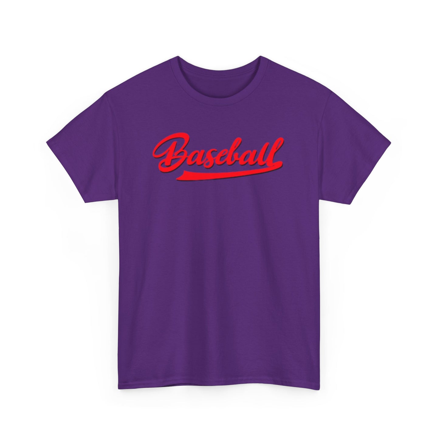 Baseball Script Tee — Red Vintage Baseball Logo T-Shirt