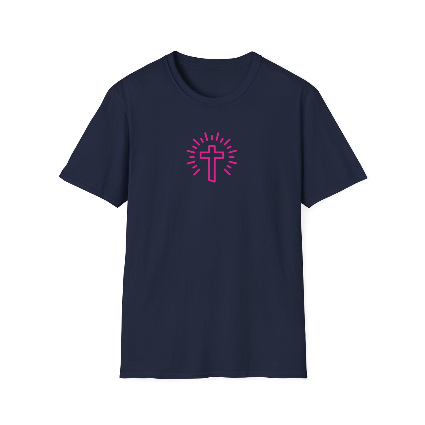 Christian Cross T-Shirt — Pink Radiant Faith Tee