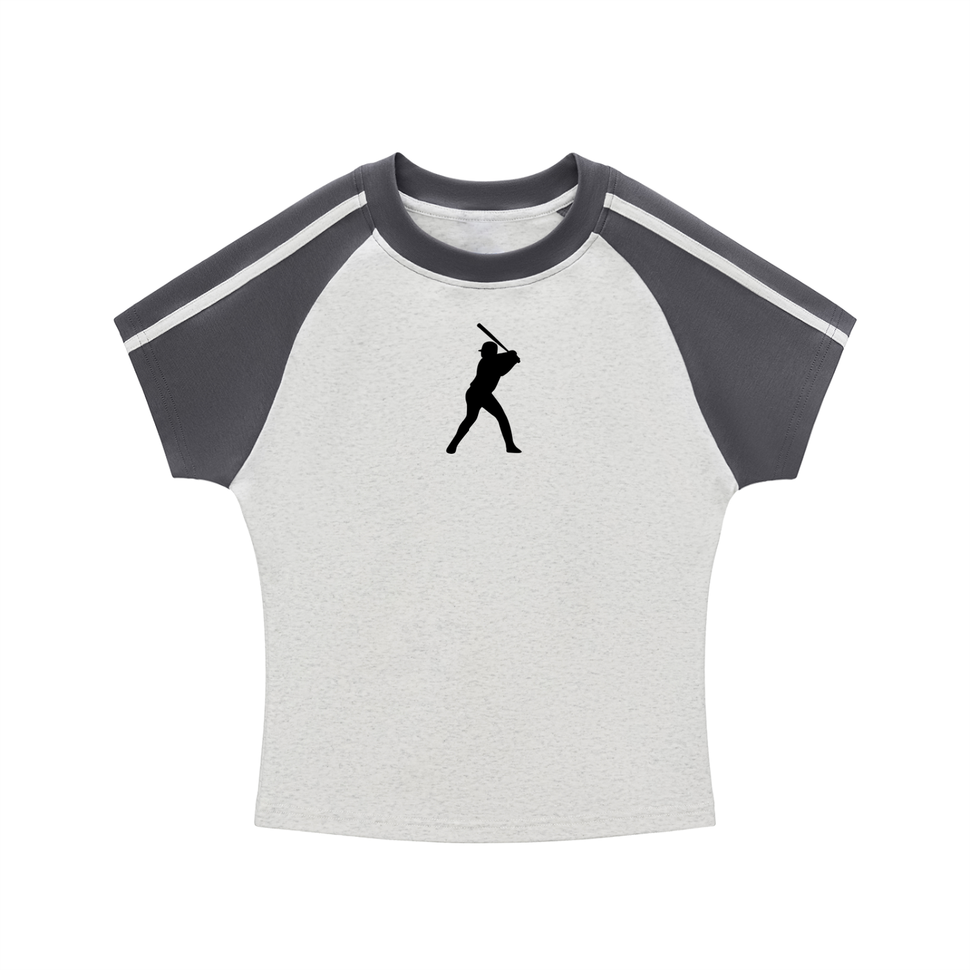 Baseball Contrast Stripes Bodycon Raglan  Sleeve T-Shirt