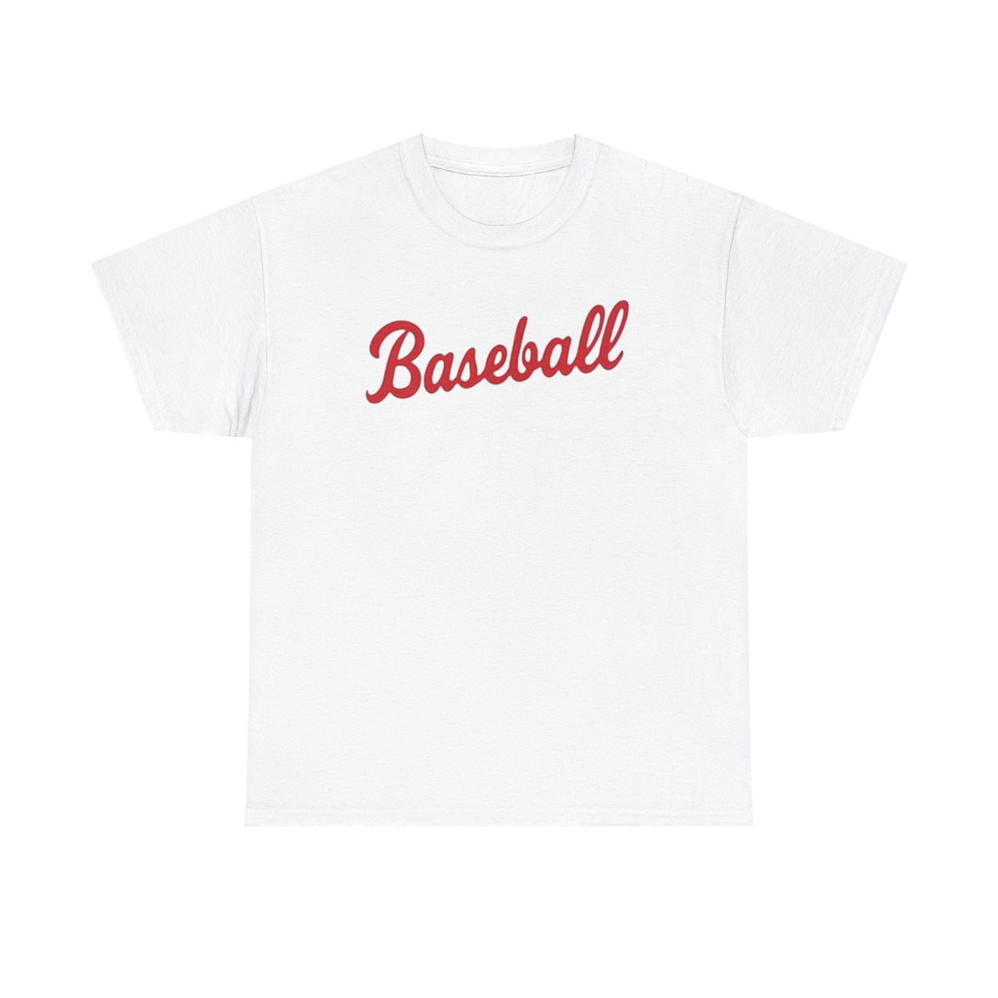 Baseball Script Tee — Retro Red Baseball T‑Shirt