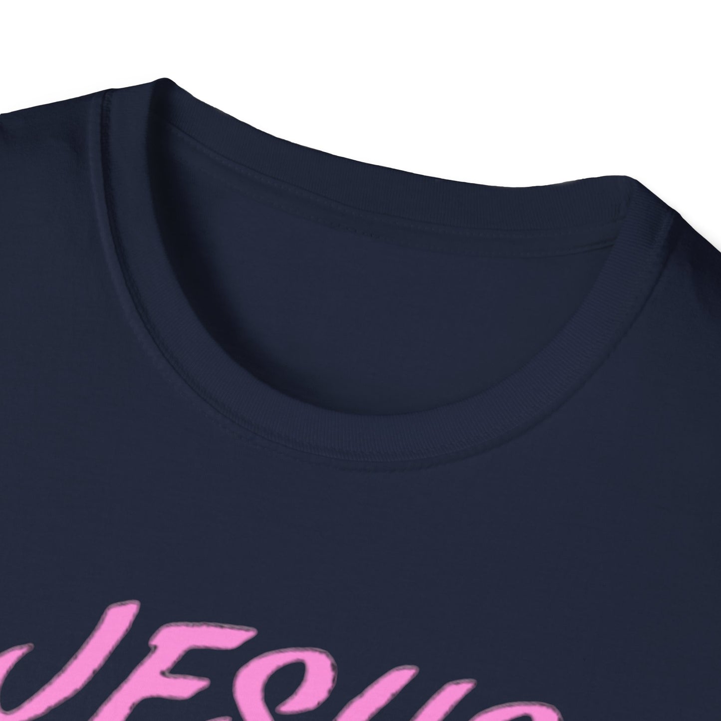 Jesus Saves Pink Script T-Shirt — Christian Faith Graphic Tee