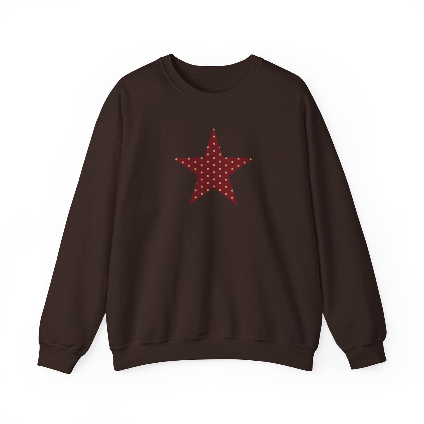 Garnet and Gold Polka Dot Star Crewneck