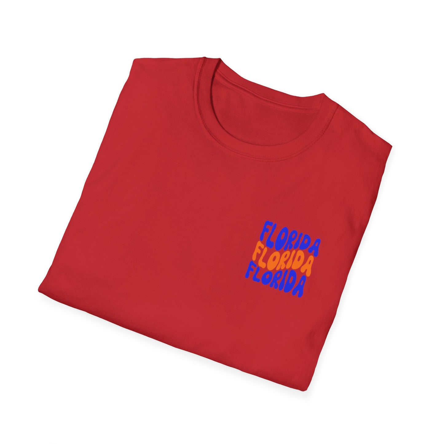 Florida Retro Wave T-Shirt — Colorful Repeat Logo Tee