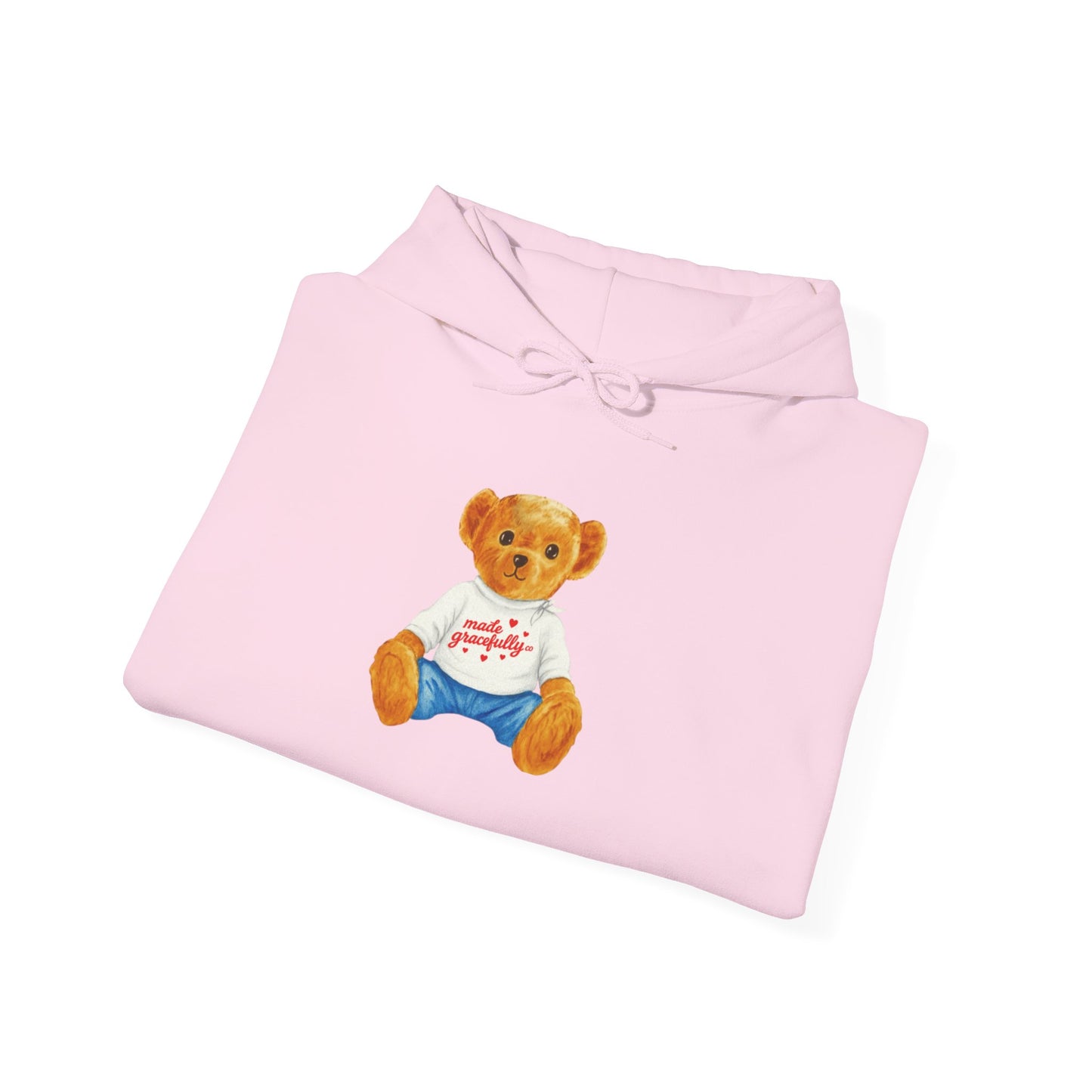 Made Gracefully Co. Teddy Bear Graphic Hoodie — Cute Vintage Bear Shirt
