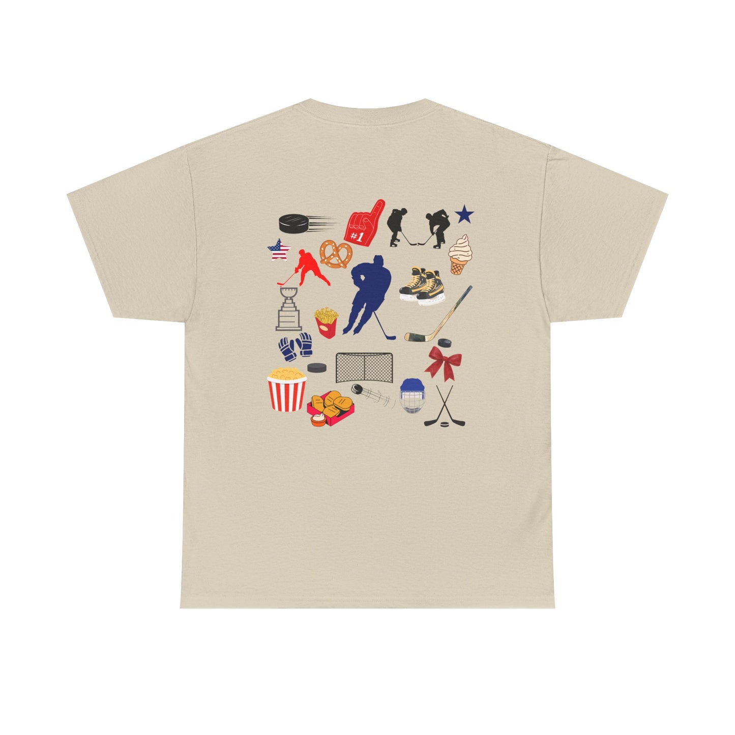 Hockey Icons Tee — Vintage Hockey Sticker Collage T‑Shirt