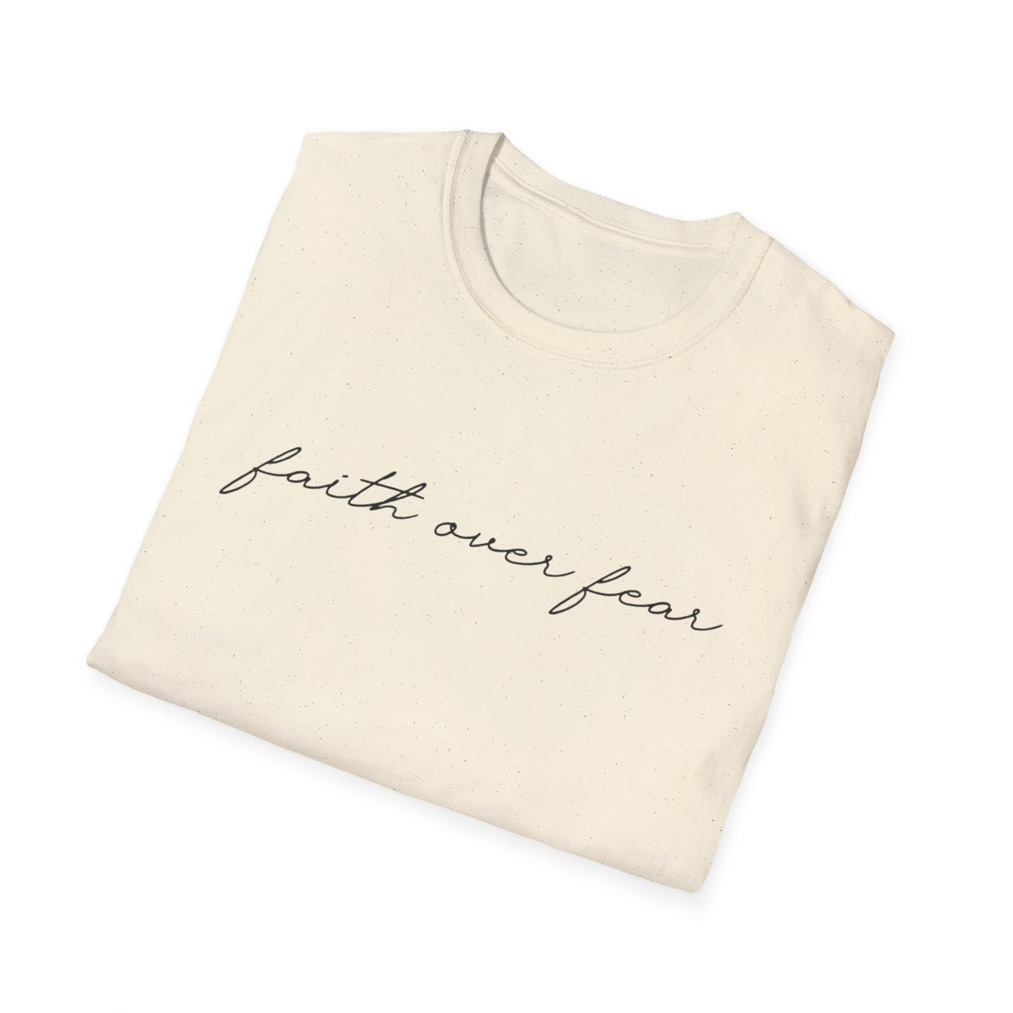 Faith Over Fear T-Shirt — Minimal Script Christian Tee