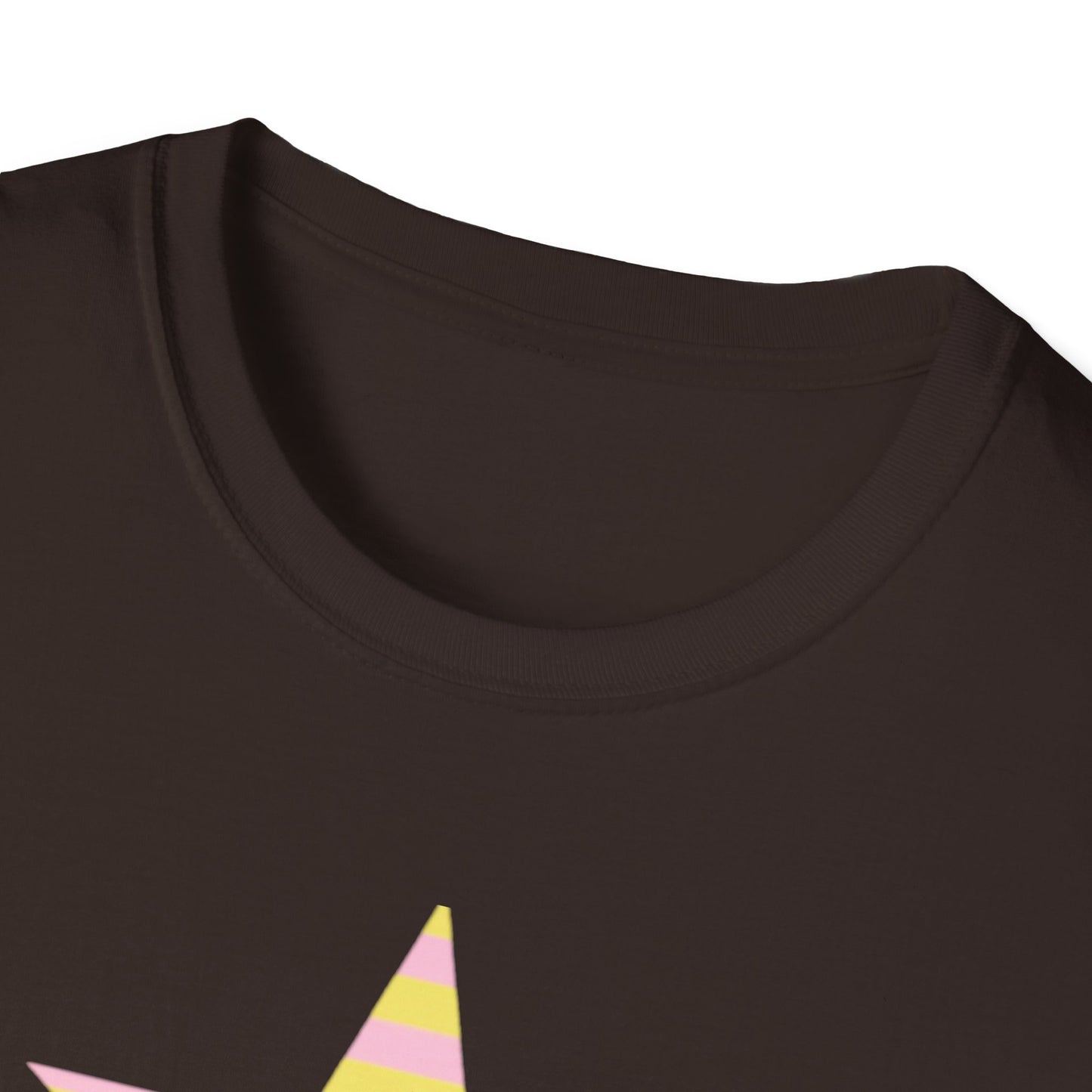 Star Stripe Tee — Pastel Pink & Yellow Graphic T-Shirt