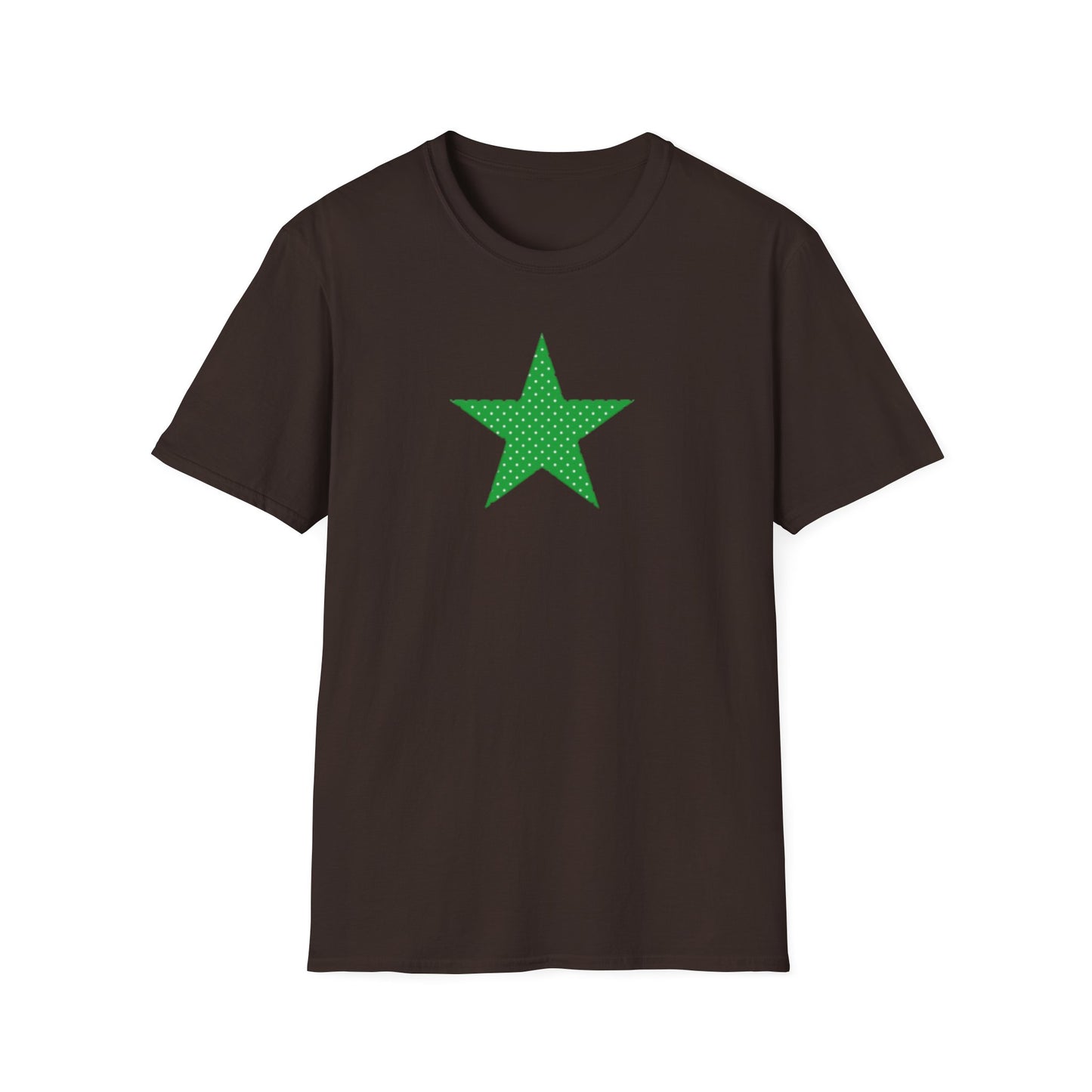 Green Star T-Shirt — Minimal Graphic Tee for Casual Wear & Holiday Flair