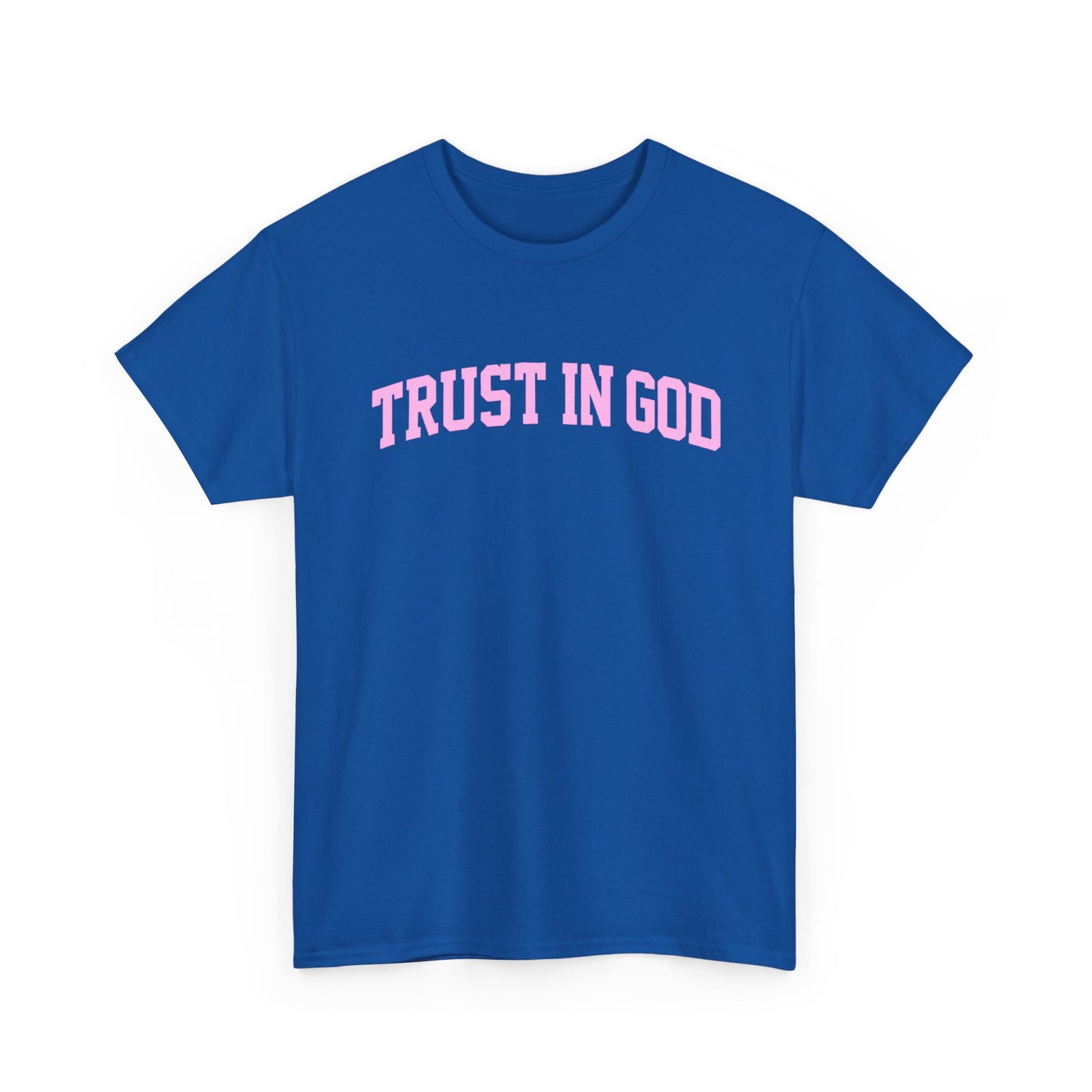 Trust in God Tee — Pink Faith Graphic Shirt