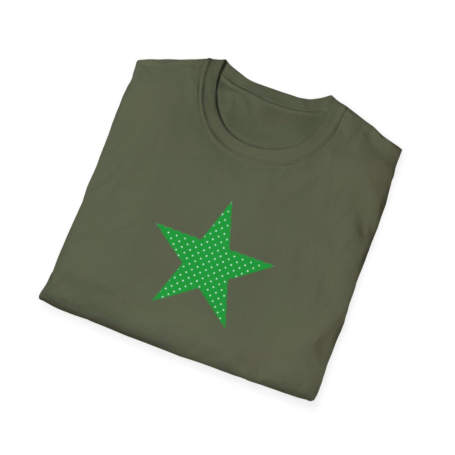 Green Star T-Shirt — Minimal Graphic Tee for Casual Wear & Holiday Flair