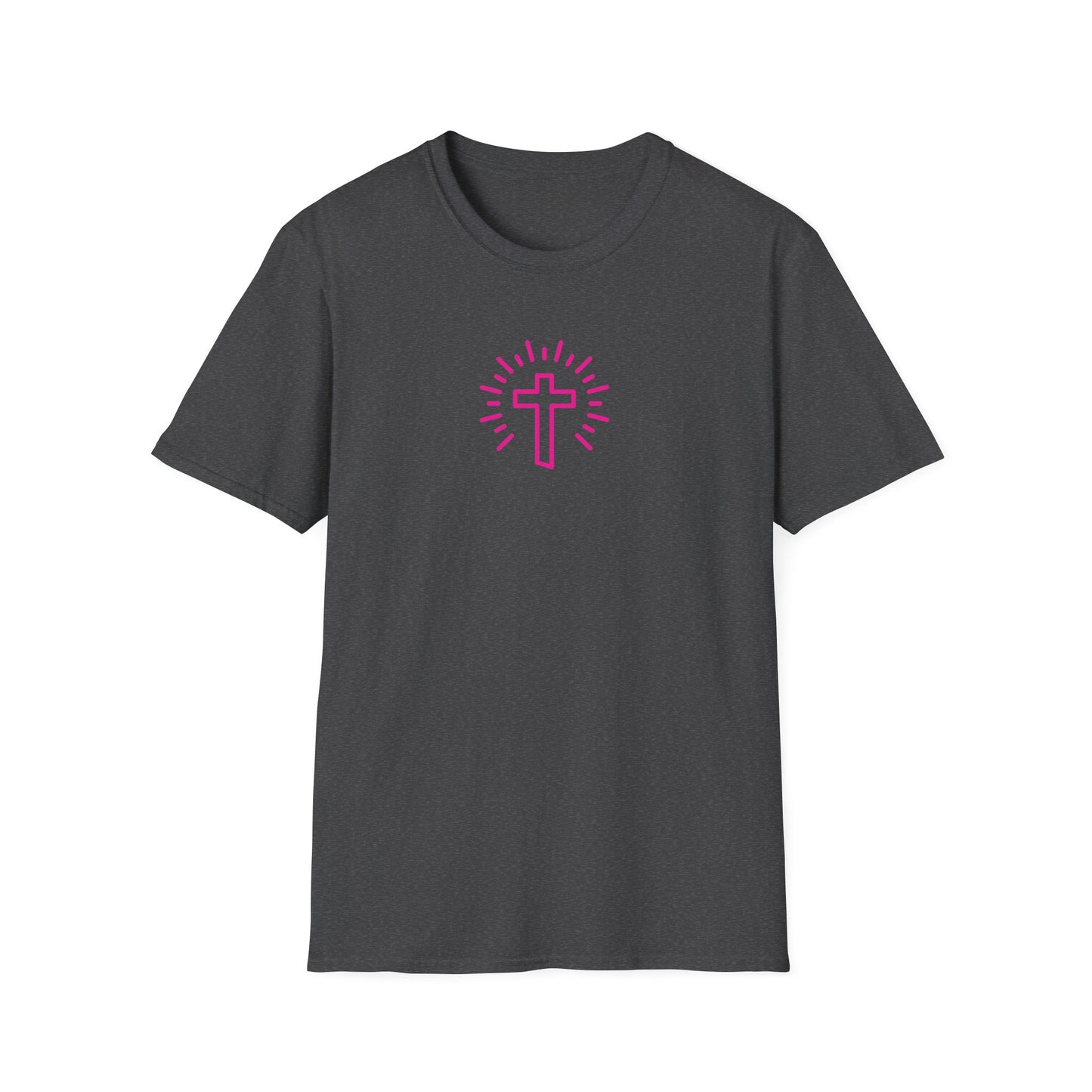 Christian Cross T-Shirt — Pink Radiant Faith Tee