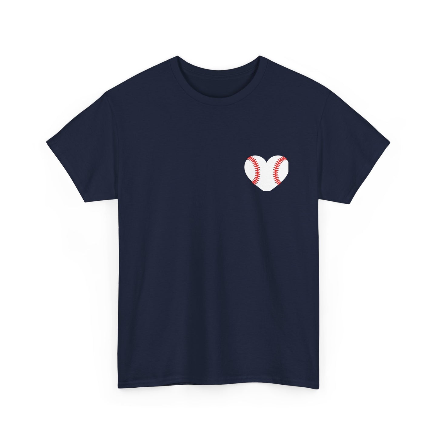 Baseball Heart Patchwork Tee – Patriotic Baseball Gear T‑Shirt
