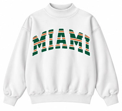 MIAMI STRIPED MOCK NECK