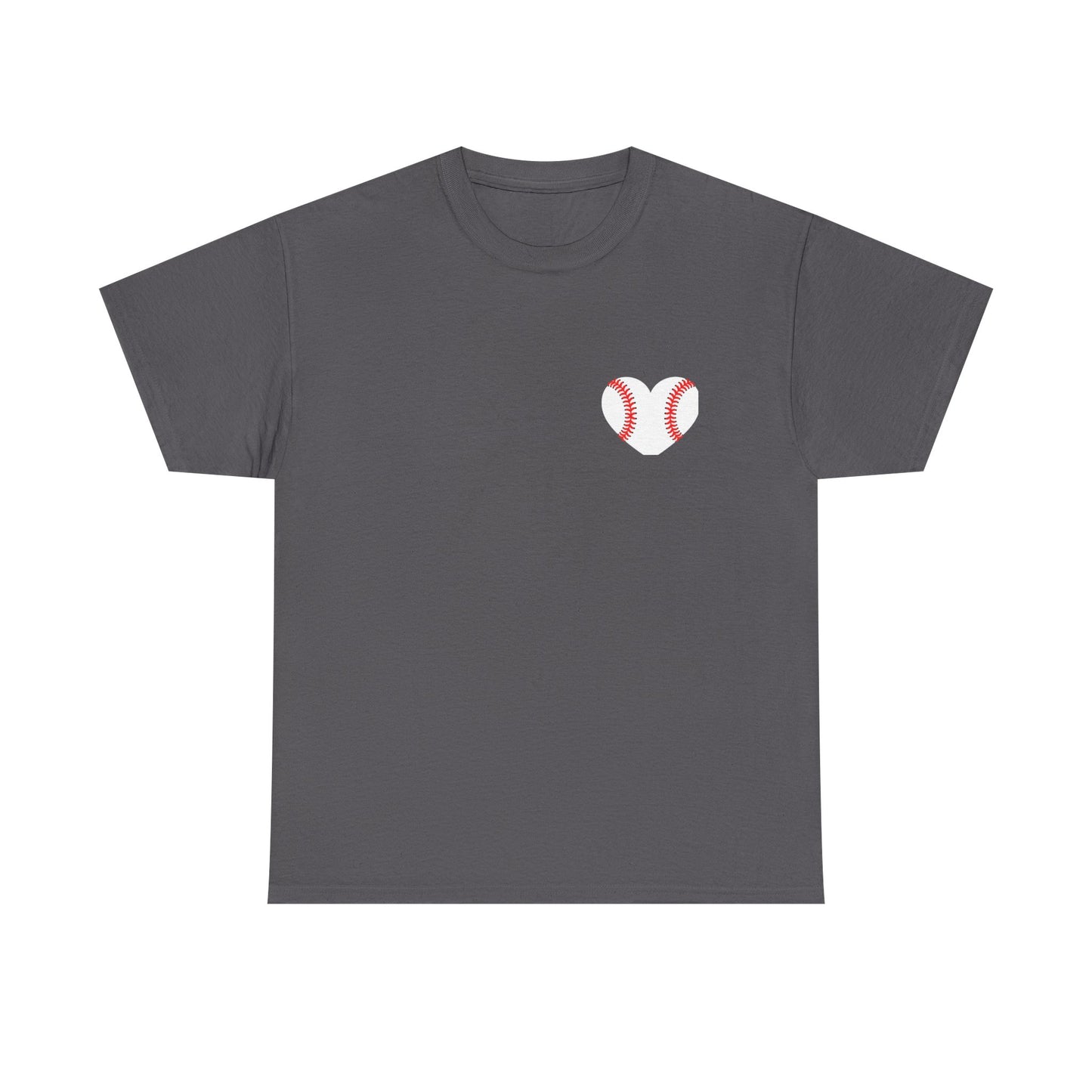 Baseball Heart Patchwork Tee – Patriotic Baseball Gear T‑Shirt