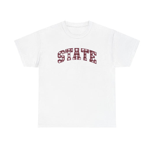 STATE Maroon Varsity Tee