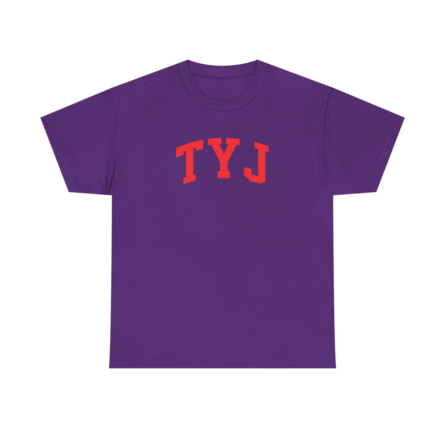 TYJ Arch Logo T-Shirt — Minimal Red College-Style Tee