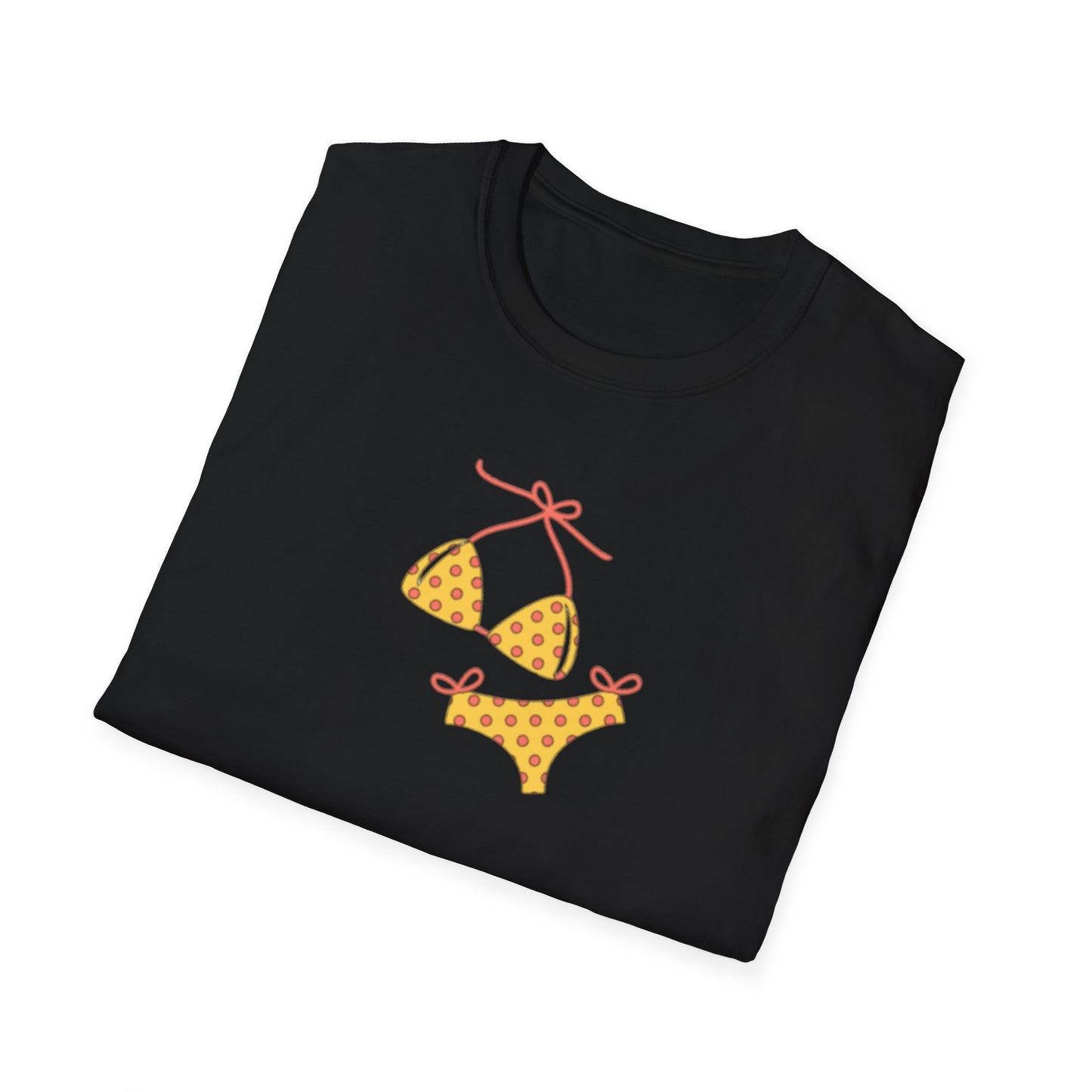 Yellow Polka Dot Bikini T-Shirt — Cute Summer Beach Tee
