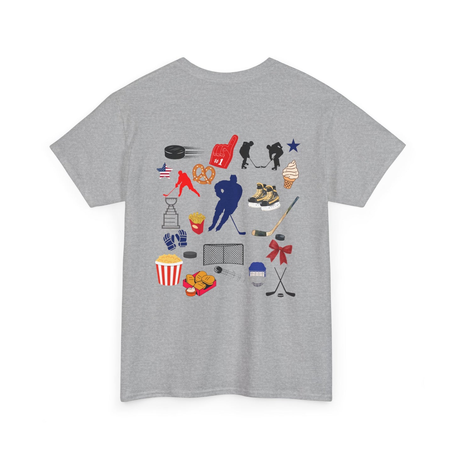 Hockey Icons Tee — Vintage Hockey Sticker Collage T‑Shirt