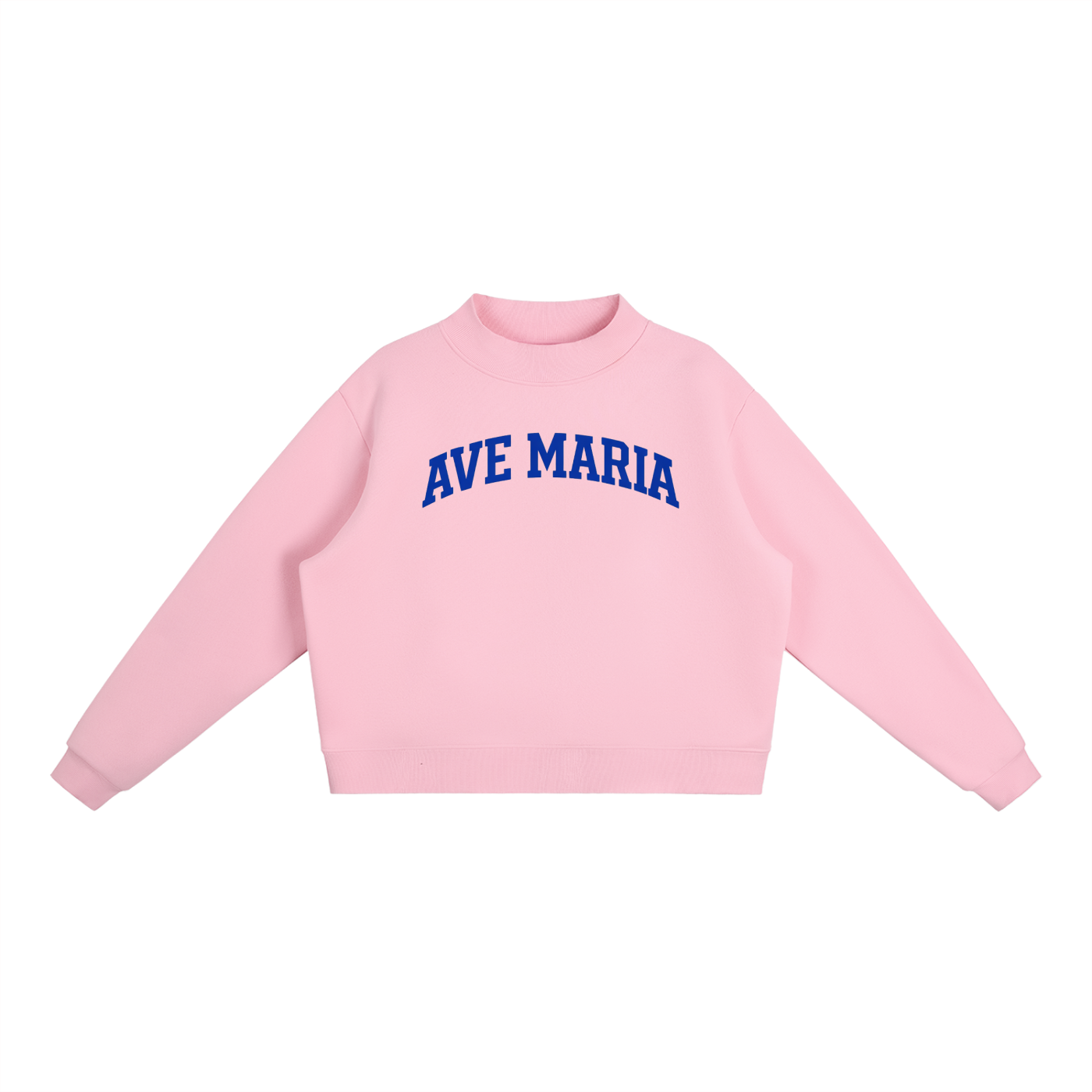 Ave Maria Essential Fleece Mock-Neck Crew Sweatshirt