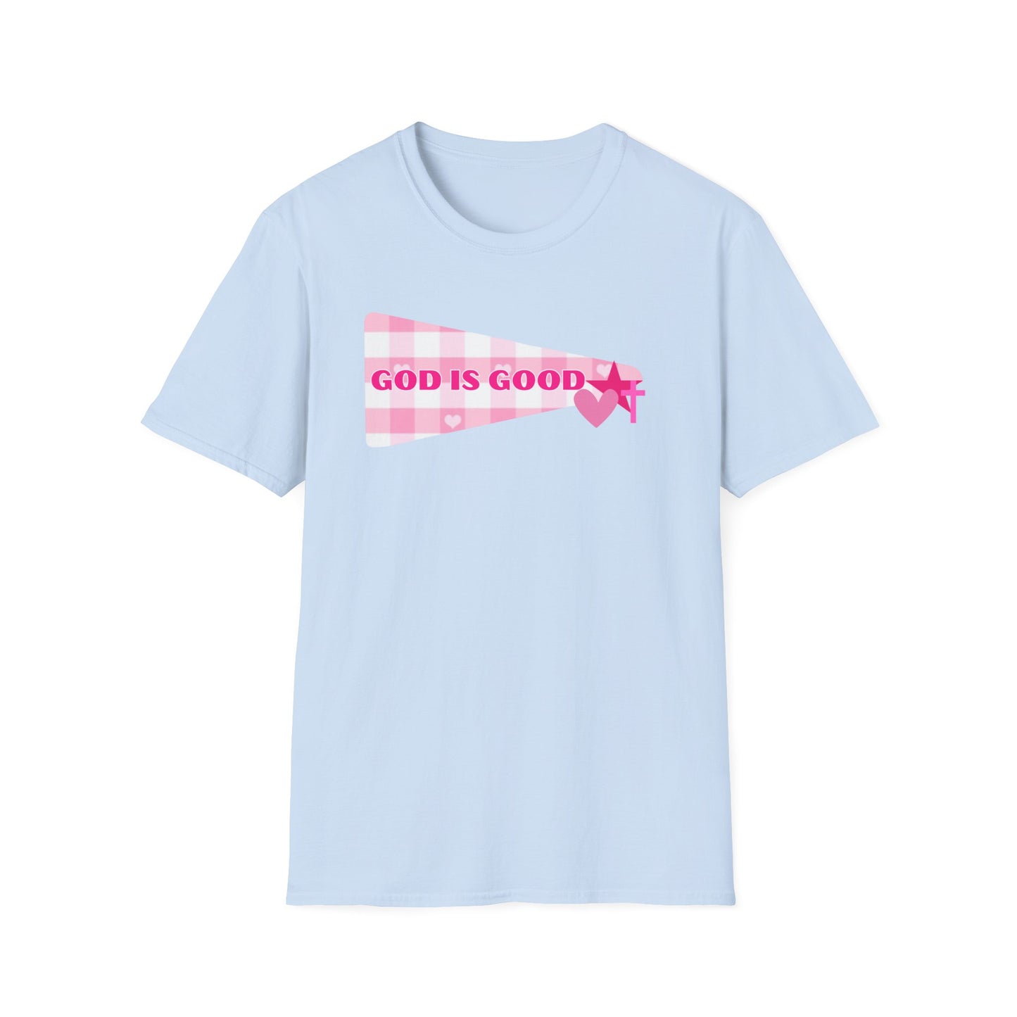 God Is Good Pink Heart T-Shirt