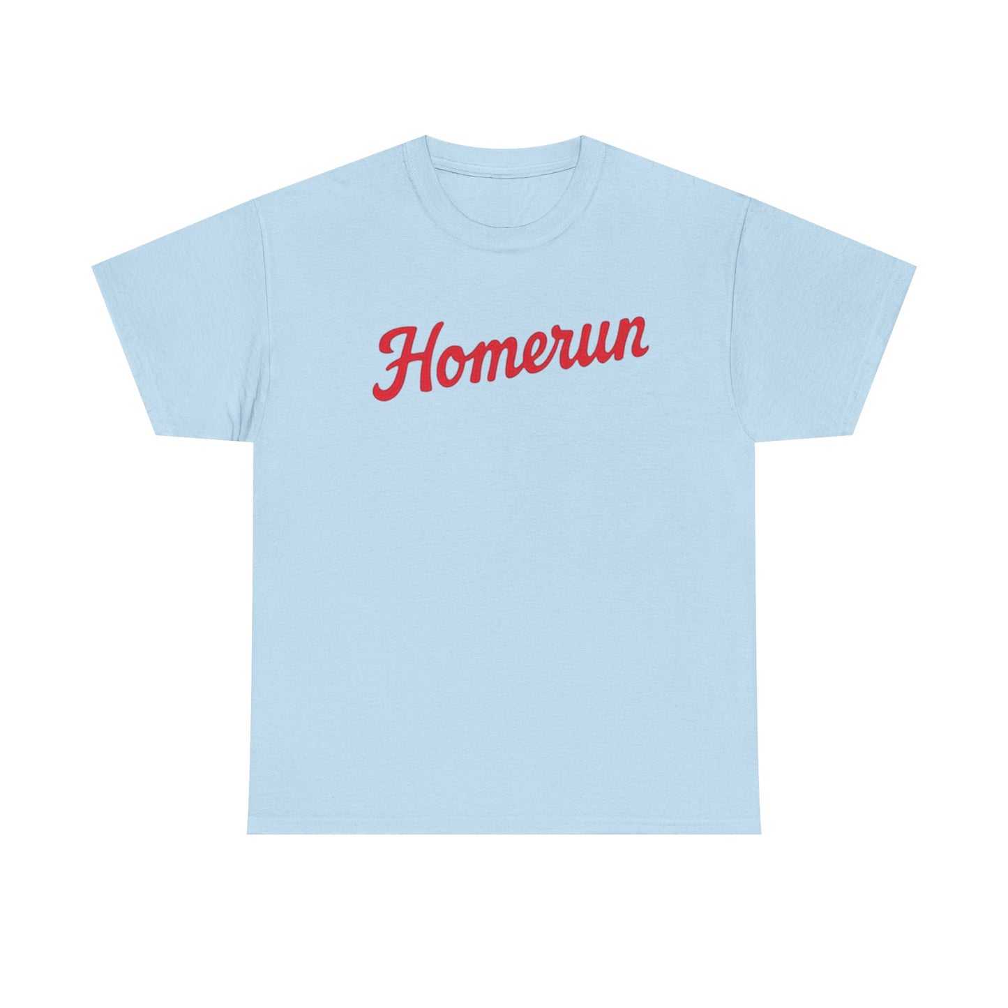 Homerun Baseball Tee — Retro Script Red Logo T-Shirt