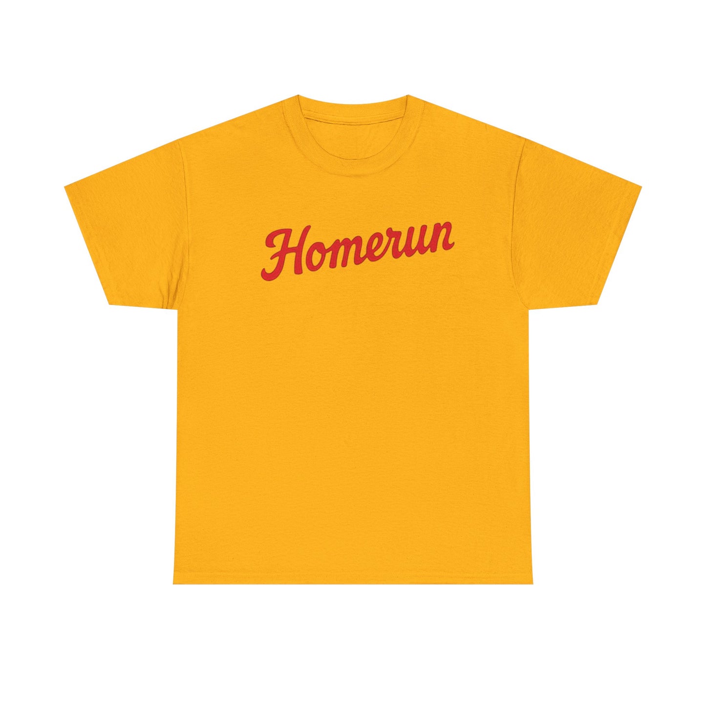 Homerun Baseball Tee — Retro Script Red Logo T-Shirt