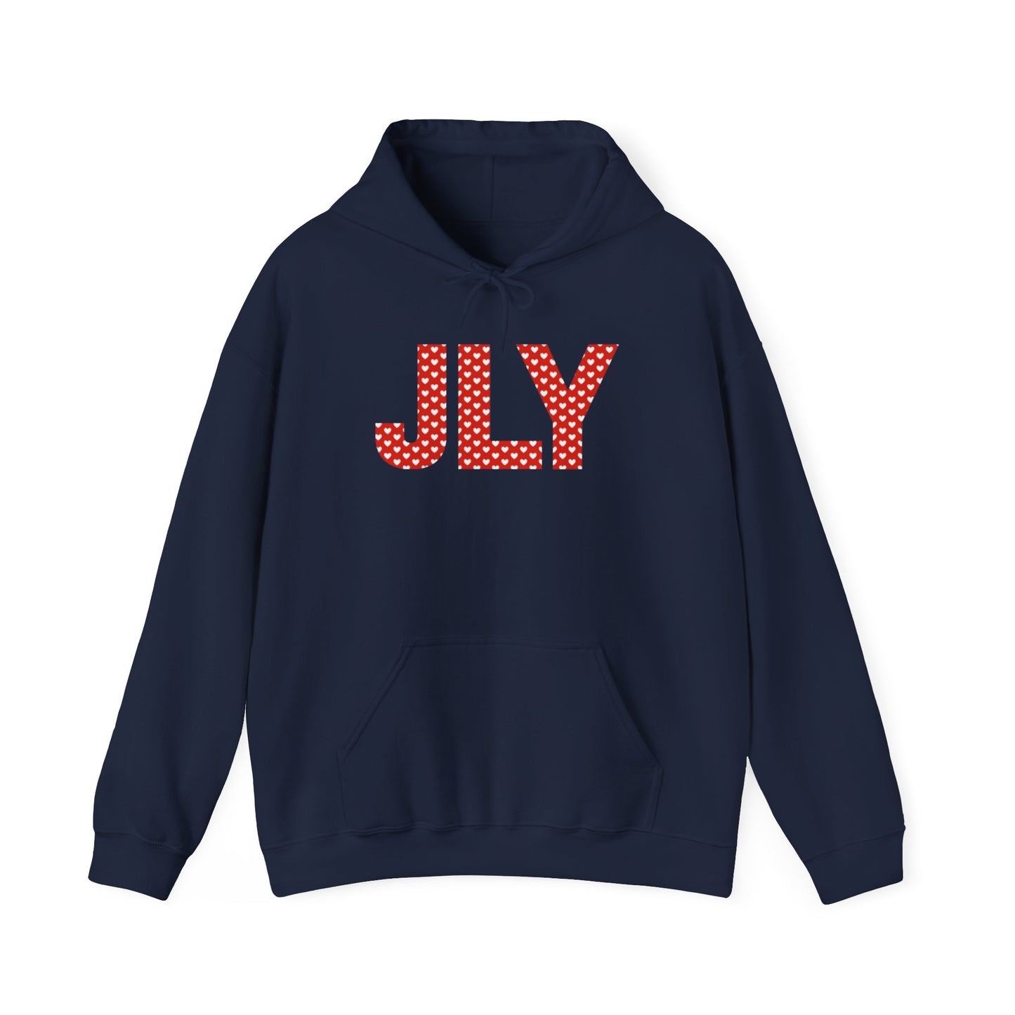 JLY Polka Dot Hoodie – Cute Red Lettering Pullover